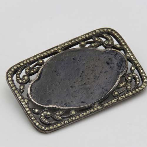 Vintage Silver marcasite brooch