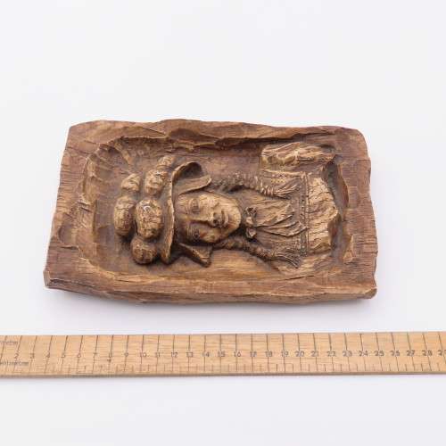 Vintage carved casting of woman