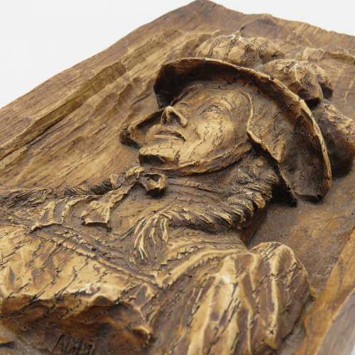Vintage carved casting of woman