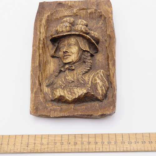 Vintage carved casting of woman