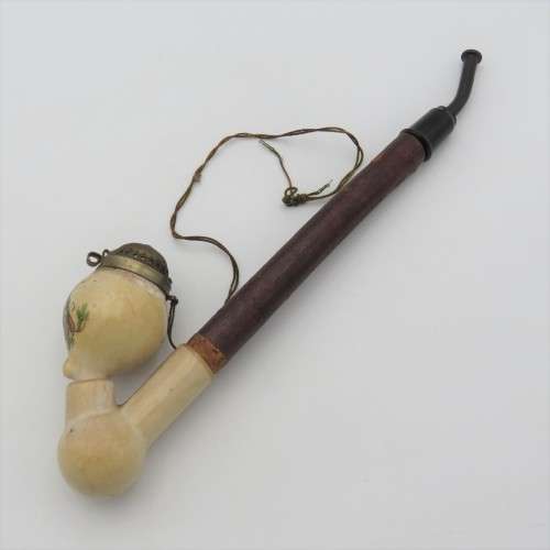 Vintage German long stem porcelain pipe