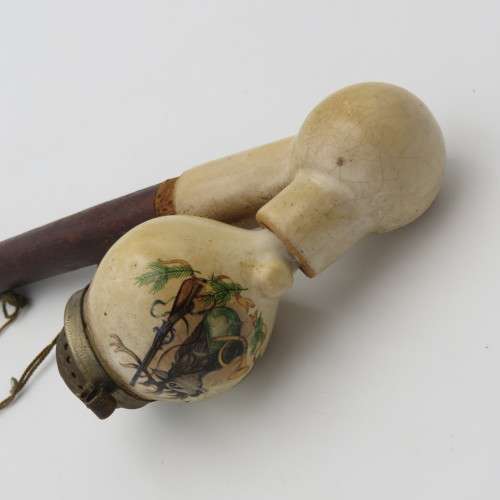 Vintage German long stem porcelain pipe
