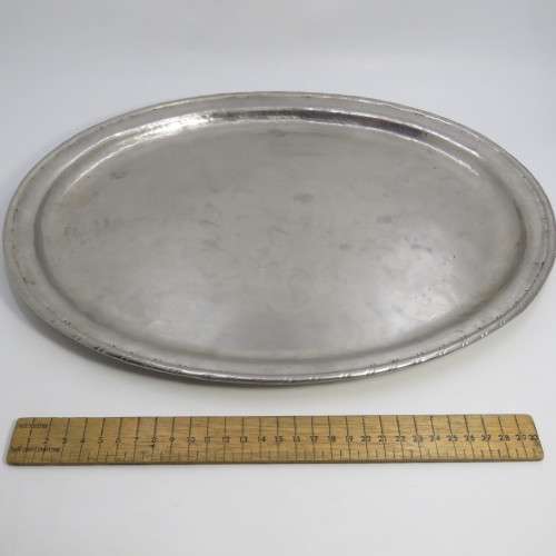 Vintage tin tray with makers mark HW