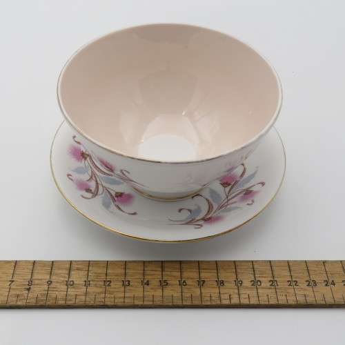 Royal Standard tea set - 4 trios, cake plate, sugar bowl, milk jug - 15 Pieces