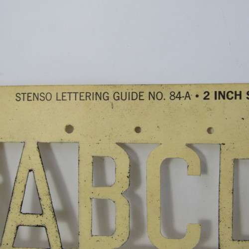 Vintage Stenso lettering guide No. 84A Gothic stencil set
