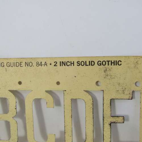Vintage Stenso lettering guide No. 84A Gothic stencil set