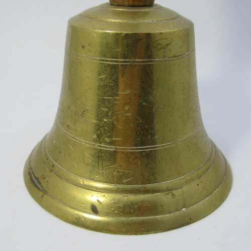 Vintage Brass Bell with wooden handle
