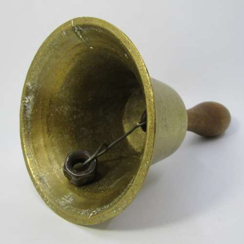 Vintage Brass Bell with wooden handle