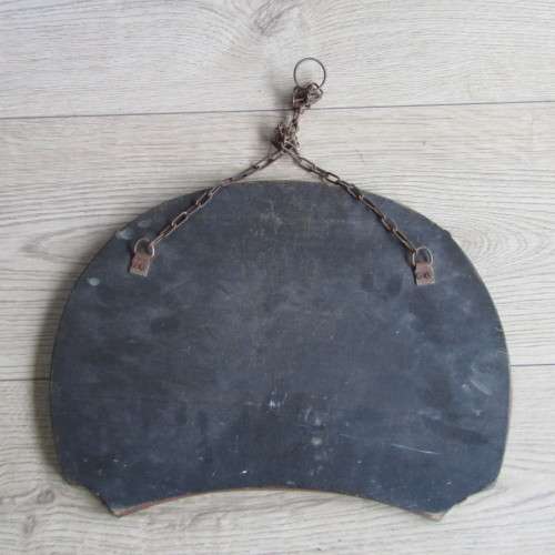 Antique wall mirror with chain - 41 x 27,5cm