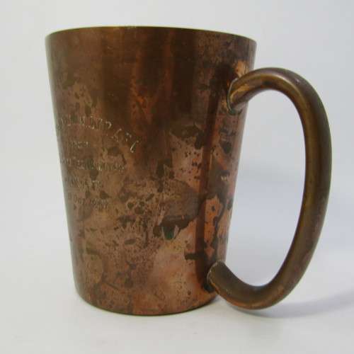 Squadron leader Coleman L.T.P  A.F.C mug from 3 Squadron Technicians Royal Rhodesian Air Force 1962