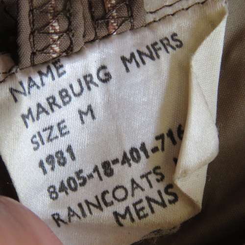 SADF Nutria rain coat - Size Medium