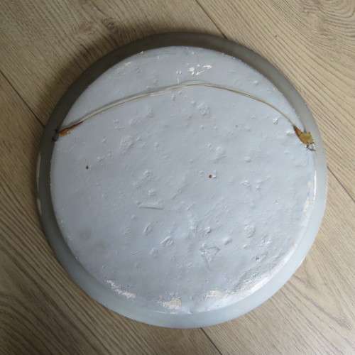Vintage plaster of paris Dutch thematic plate - 34.5 Diameter - Some small marks
