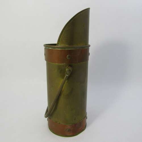 Small vintage brass and copper milk jug