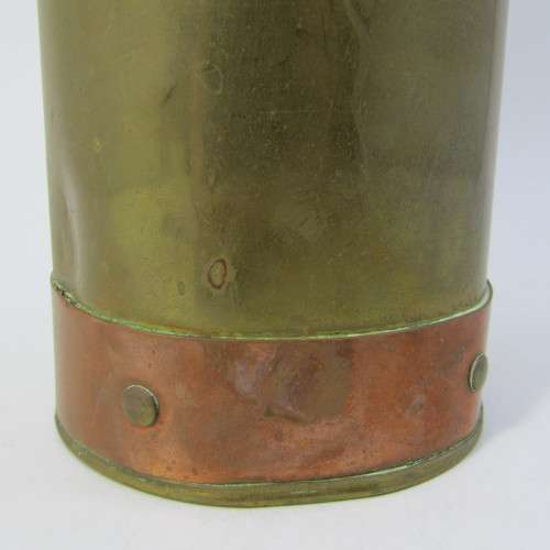 Small vintage brass and copper milk jug