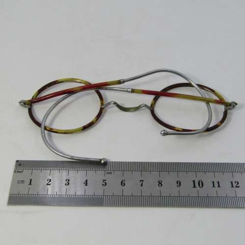 Antique glasses frame in original pouch