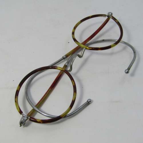 Antique glasses frame in original pouch