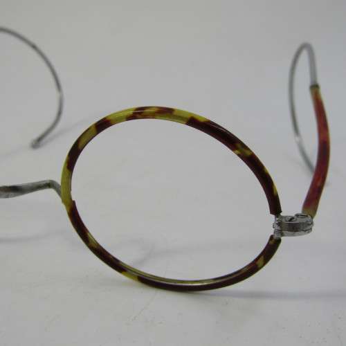 Antique glasses frame in original pouch