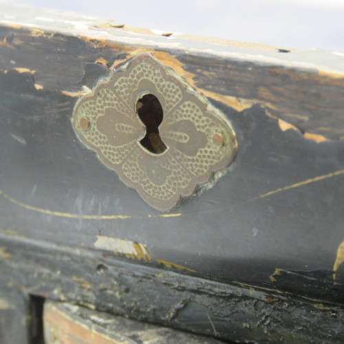 Antique Asian hand painted writing bureau