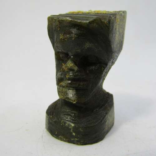 African soap stone carved chess set in suit case
