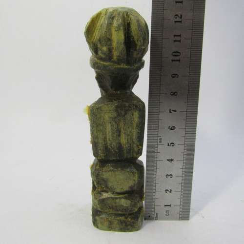 African soap stone carved chess set in suit case