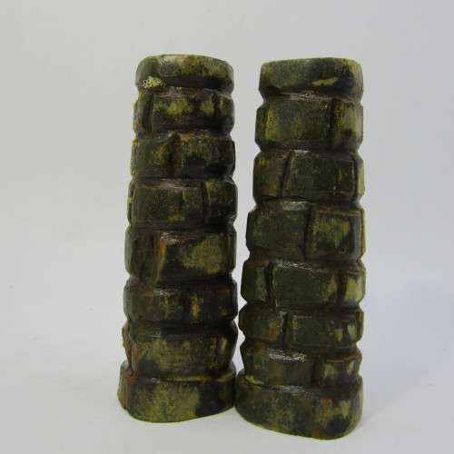 African soap stone carved chess set in suit case