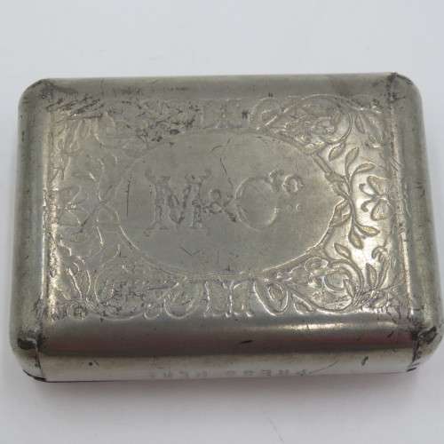 Vintage M and Co Jahncke`s patent small tin