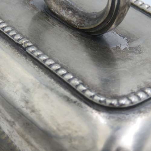 Vintage silver plated butter dish with glass