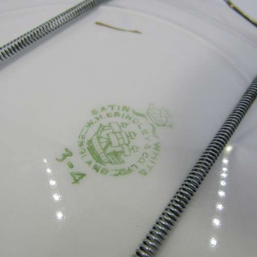 Vintage Grindley Satin White 3-4 plate with hiarline cracks
