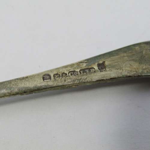 Vintage silver plated pickle forks in box