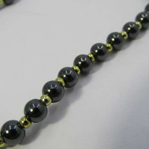 Vintage Hematite necklace and bracelet set - necklace 44cm, bracelet 20cm