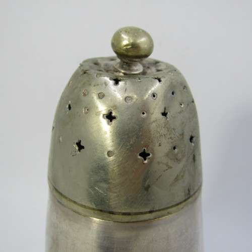 Vintage Walker and Hall silver plated sugar shaker with SA coat of arms emblem