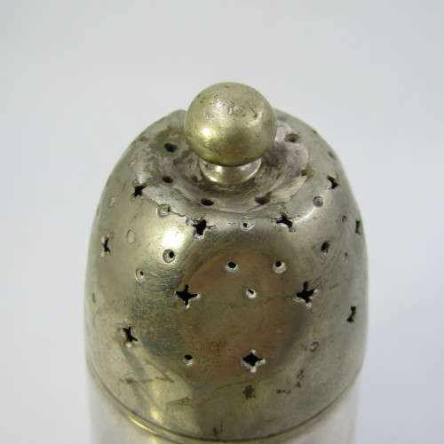 Vintage Walker and Hall silver plated sugar shaker with SA coat of arms emblem