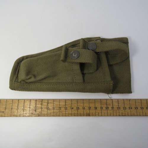 SADF green webbing gun holster - right hand side