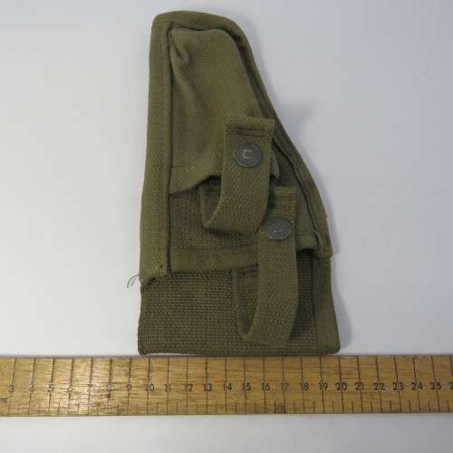 SADF green webbing gun holster - right hand side