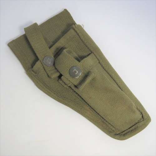 SADF green webbing gun holster - right hand side