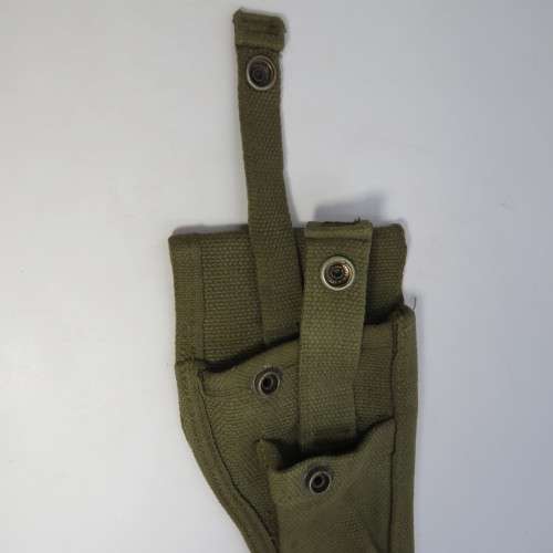 SADF green webbing gun holster - right hand side