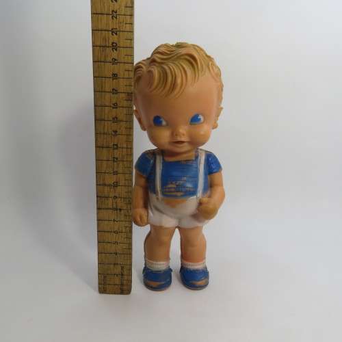 Vintage PML Rompy rubber toy doll - ear damaged