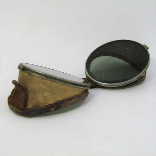 Pair of antique / vintage motorcycle glasses - no strap