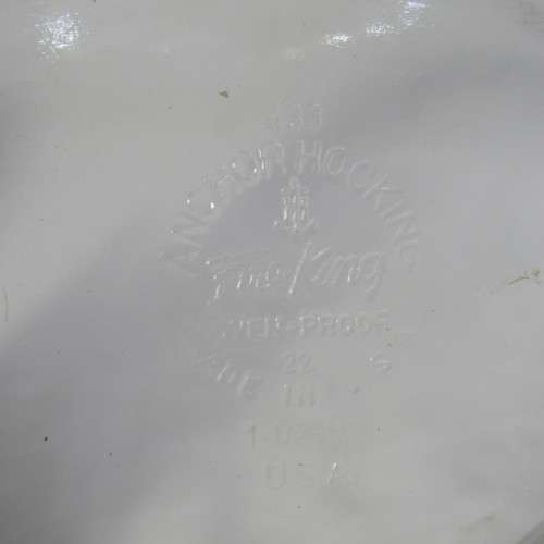 Vintage Anchor Hocking Fire Kingglass bowl with stand
