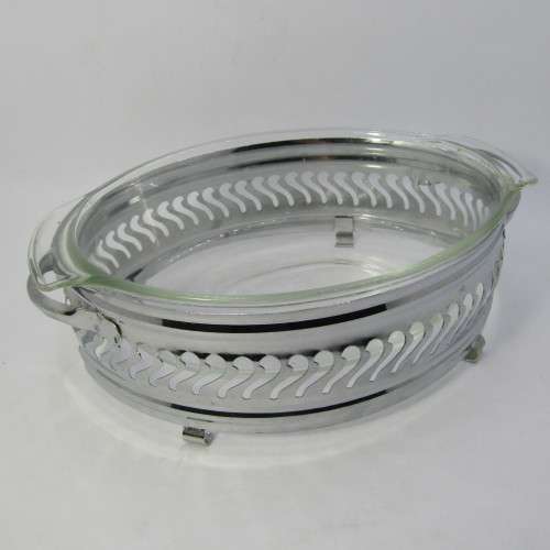 Vintage Anchor Hocking Fire Kingglass bowl with stand