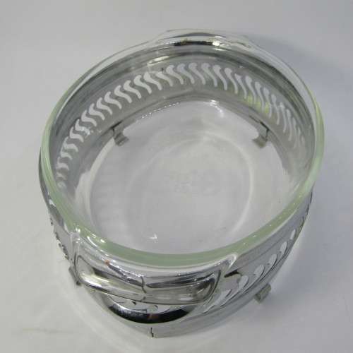 Vintage Anchor Hocking Fire Kingglass bowl with stand