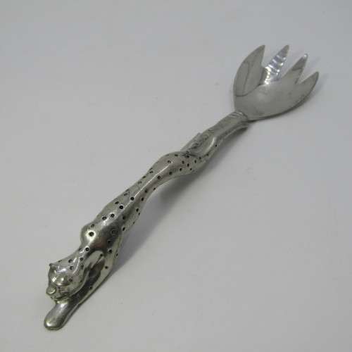 Pair of Diana Carmichael Cheetah salad servers