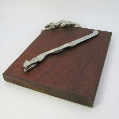 Diana Carmichael Cheetah cheese with knife