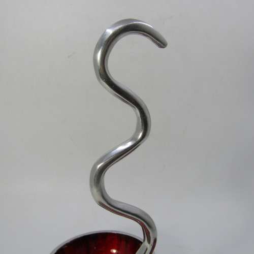 Aluminum and enamel triple sweets dish