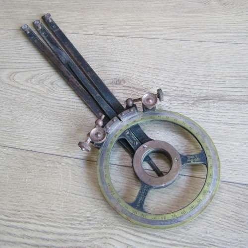Antique Henry Hughes and Sons maritime naval station pointer in case
