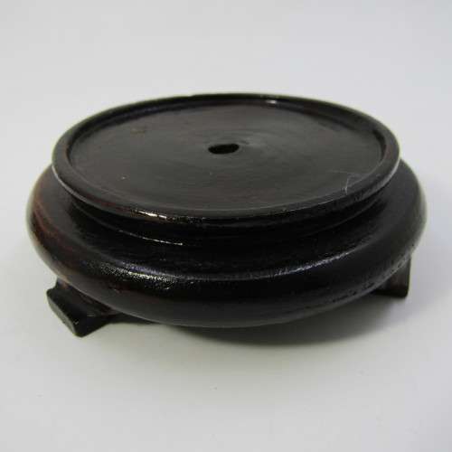 Vintage Chinese Cloisonne bowl with lid on stand