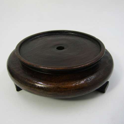 Vintage Chinese Cloisonné bowl with lid on stand