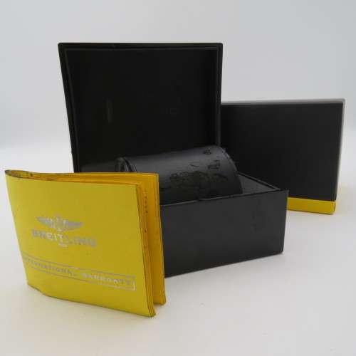 Original Breitling watch case in box with booklet - inner material damage