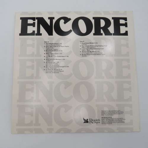 Reader`s Digest Elvis Presley Encore LP vinyl record