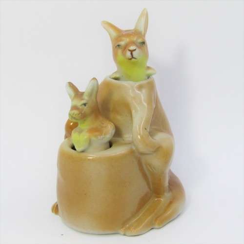 Vintage porcelain Kangaroo salt and pepper shakers